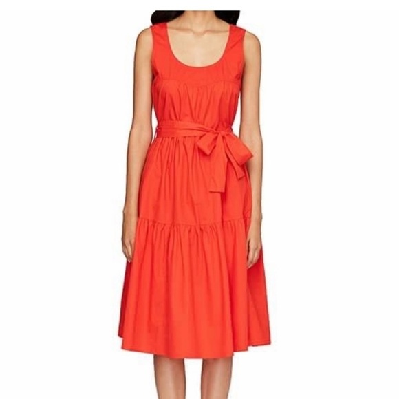 NWT Roberta Roller Rabbit $178 Red Poplin DRESS X-Small XS - Picture 1 of 4